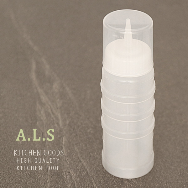 계량컵 겸용 뚜껑 소스병 소 300ml