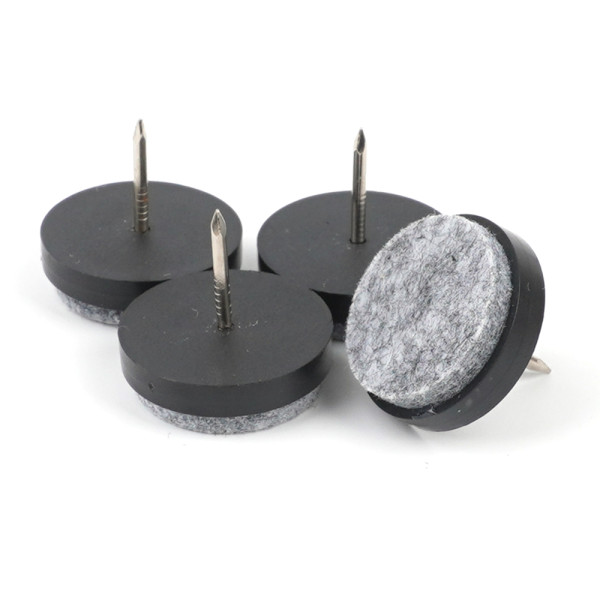 4P 원형 압정형 소음방지 패드 28mm - 블랙