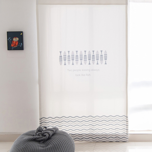 북유럽 암막커튼 쿠아블링 나비주름 75x230cm 1장