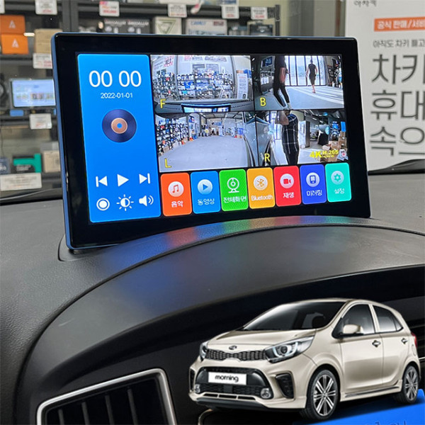 올뉴모닝 제임스P 10.1인치 4채널블랙박스
