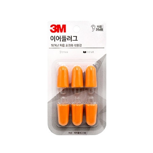 3M 휴대용귀마개 이어플러그 KE 1100 리필 6개입 박스 19개