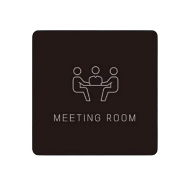 MEETING ROOM1 부착형 정사각 소형안내판 13x13cm 화이트