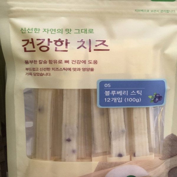 내추럴랩 건강한치즈블루베리 반려견 사료스틱12P100g
