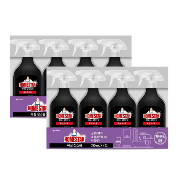 홈스타 욕실용 클리너 750ml x 4개 x 2팩