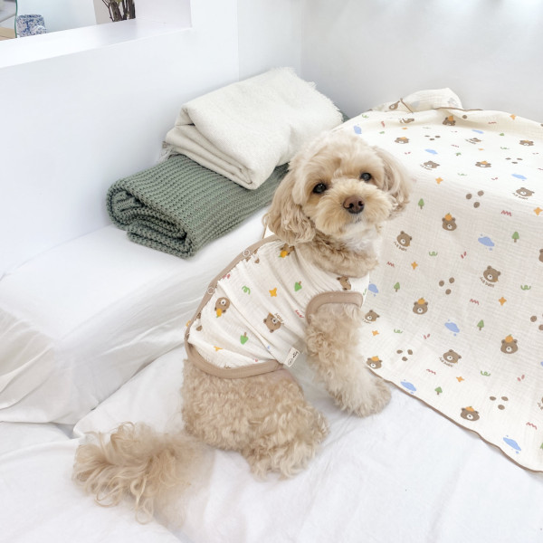 비유펫 베이비베어 요루 조끼 강아지 고양이 실내복 S 2XL