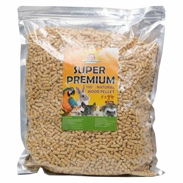 슈퍼주 프리미엄 소동물 바닥재 베딩 우드펠렛 3.5kg