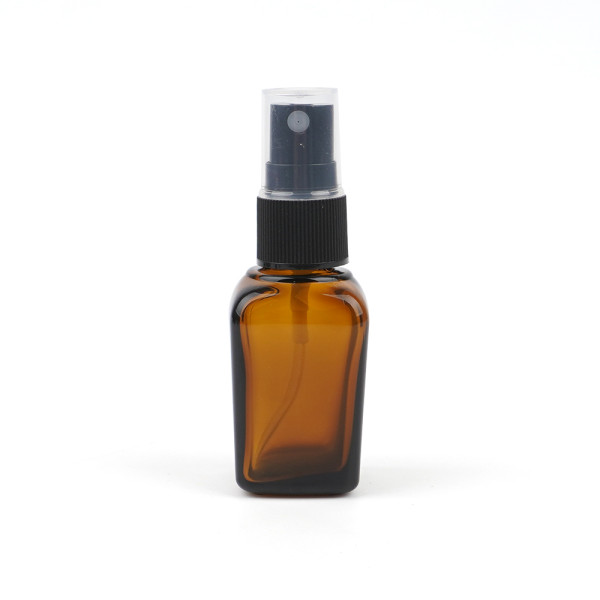 갈색 사각 스프레이 유리공병 20ml