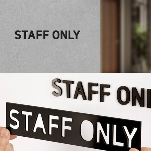 직원전용 출입구 입체글자 STAFF ONLY