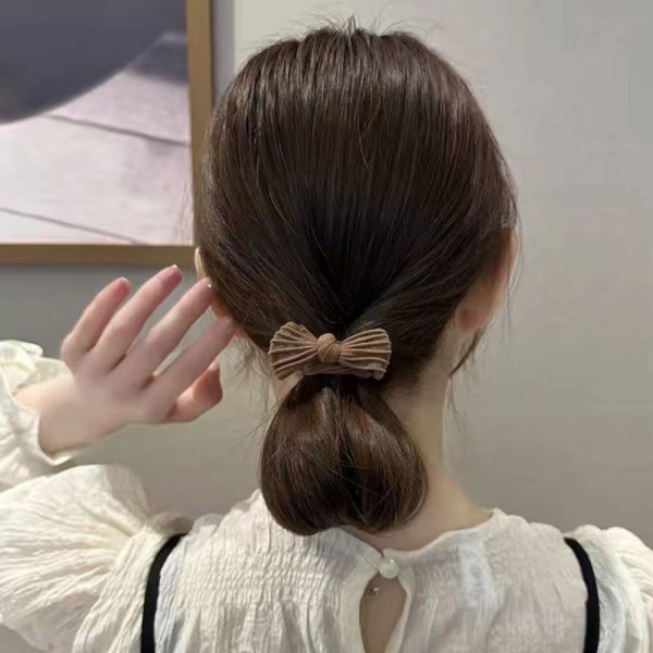 고급 리본 주름 헤어 머리 끈 (5P 1set)