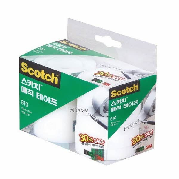 3M 스카치 매직테이프 810R-12 세이빙 팩 12x18m