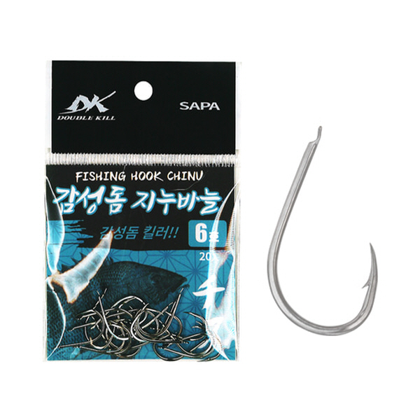 낚시용품 바다낚시 감성돔 지누바늘 6호 니켈 20개입