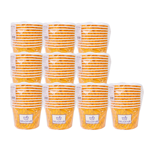 더웰 일회용 종이용기650ml 10P 10개 분식용기 일회용용기 컵밥용기 일회용식