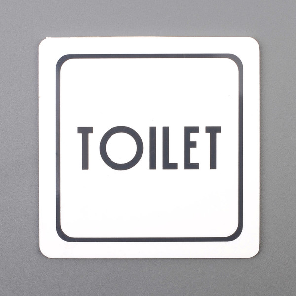 심플 사각 TOILET 표지판