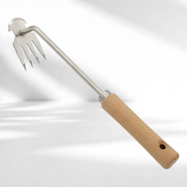 텃밭 호미 4발 뿌리 제초 쟁기 화단 잡초 제거기 툴
