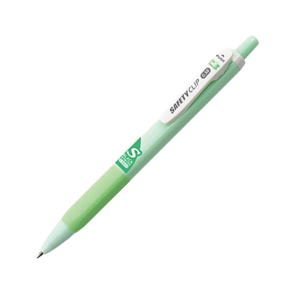 마이펜)세이프티클립S 볼펜(0.38mm/그린)-다스(12개입)