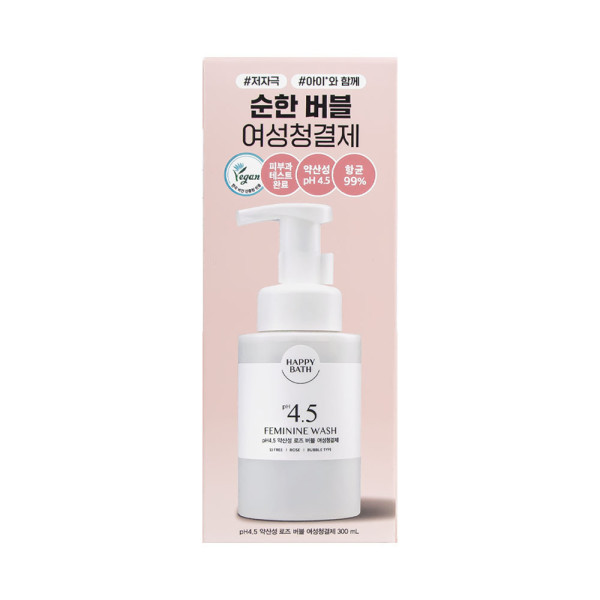 해피바스 약산성 로즈 여성청결제 버블타입 300ml