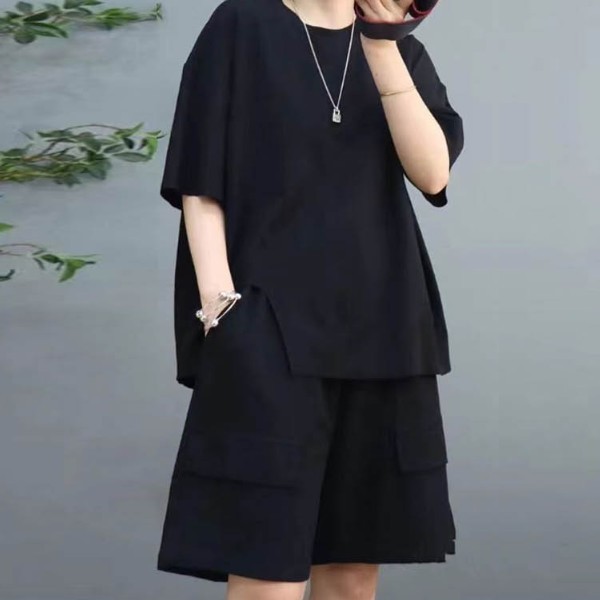 여자 반바지 반팔 카고 투피스 데일리 캐주얼룩 트레이닝복 여름 추리닝 홈웨어