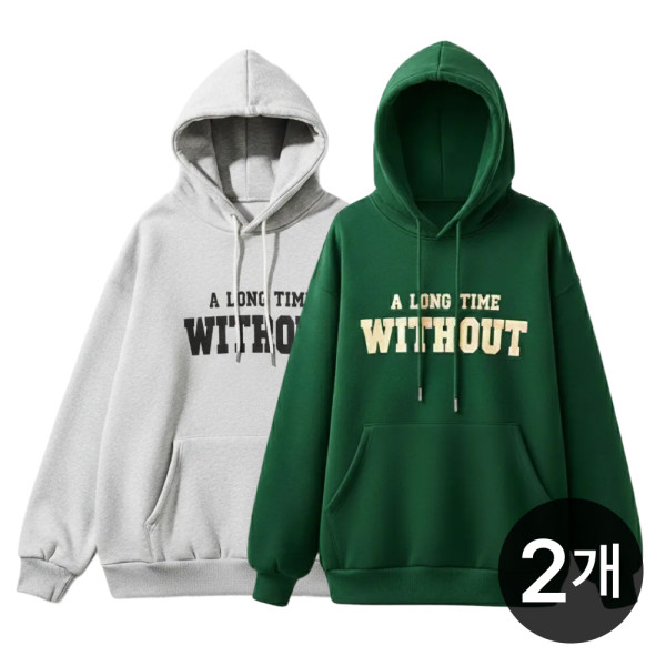 디오안 2종 여성 봄 가을 겨울 약기모 오버핏 후드티 후드 루즈핏 레터링 프린트 긴팔