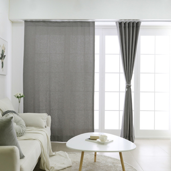 숲속엔 항균 피톤치드커튼 그레이 나비주름 75x230cm 1장