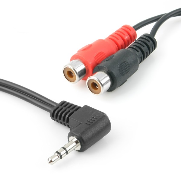 AUX 스테레오 꺾임 TO RCA 2선 길이 20cm