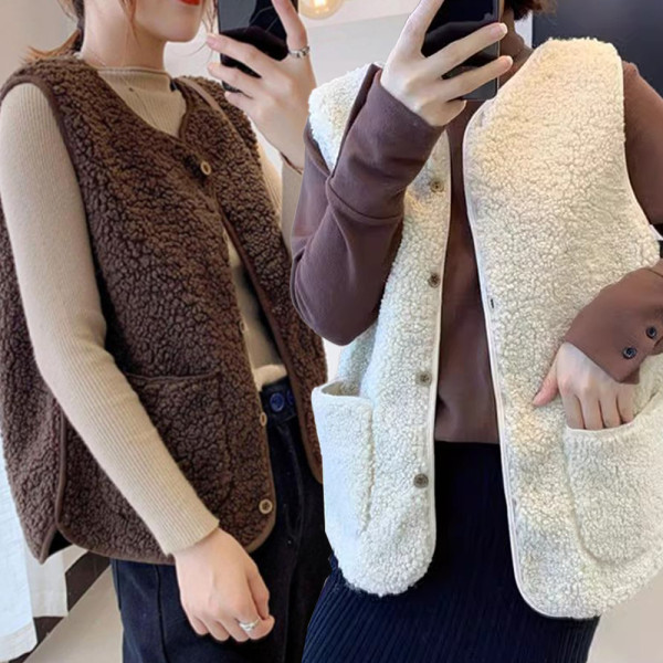 여자 뽀글이 사무실 조끼 간절기 베스트