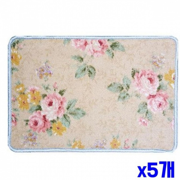 부드럽고 예쁜 발매트 사각 40x60 색상랜덤 X5개 러그