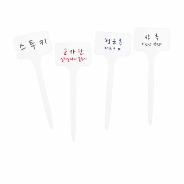 꽂이형 화분 꽃 이름표 식물 라벨 네임택 20개입