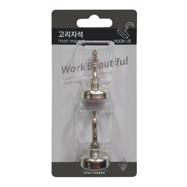 고리자석(hook-25 2개입 Ø25mm)