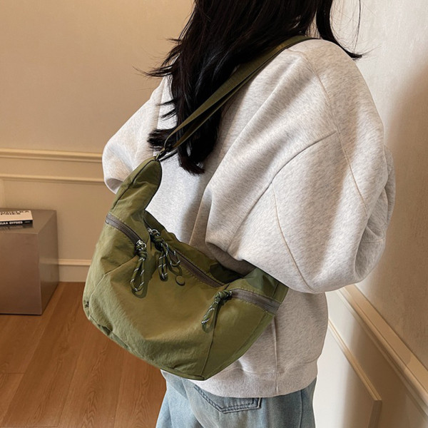 나일론 크로스 가방 가벼운 여행 휴대폰 백 그린