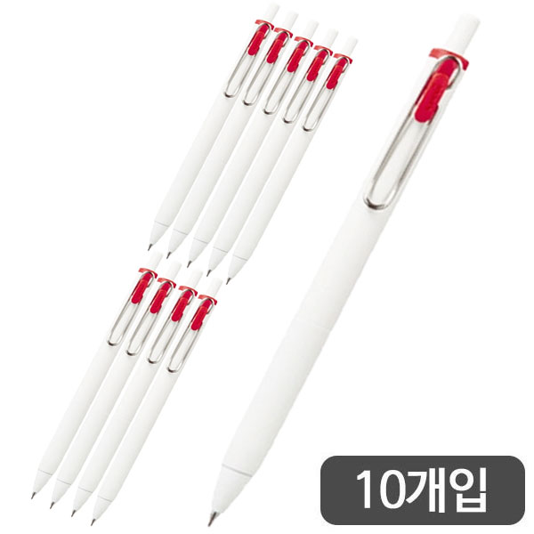 미쯔비시)유니볼one겔펜(UMN-S/0.38mm/레드)-다스(10개입)
