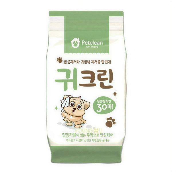 펫크린 강아지물티슈 귀 크린 물티슈 30매 x 12개입 1박스