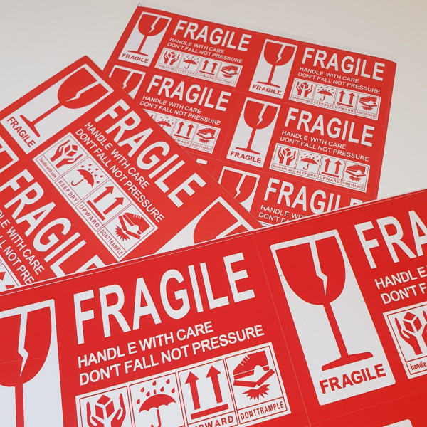 FRAGILE 취급주의 파손주의 택배 박스 배송 스티커