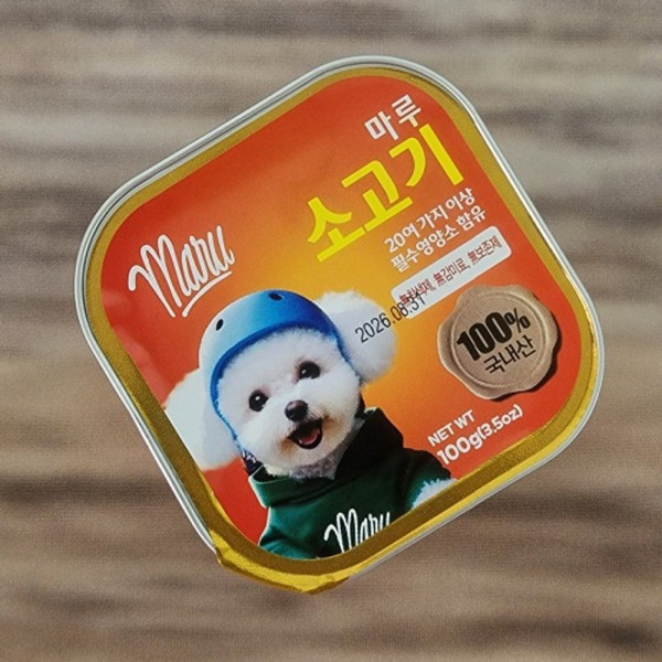 마루 국산 주식캔 사각 소고기캔 100g