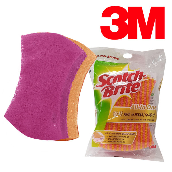 3M 2078 올인원 망사 제로스크레치 수세미