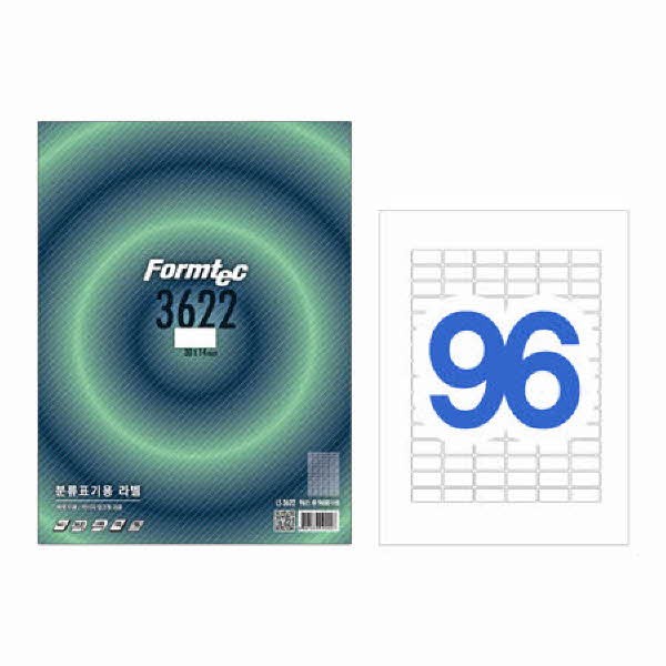 라벨지 분류표기용 96칸 100매 LS-3622 폼텍