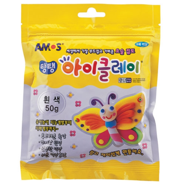 아모스)탱탱 아이클레이(50g/흰색)