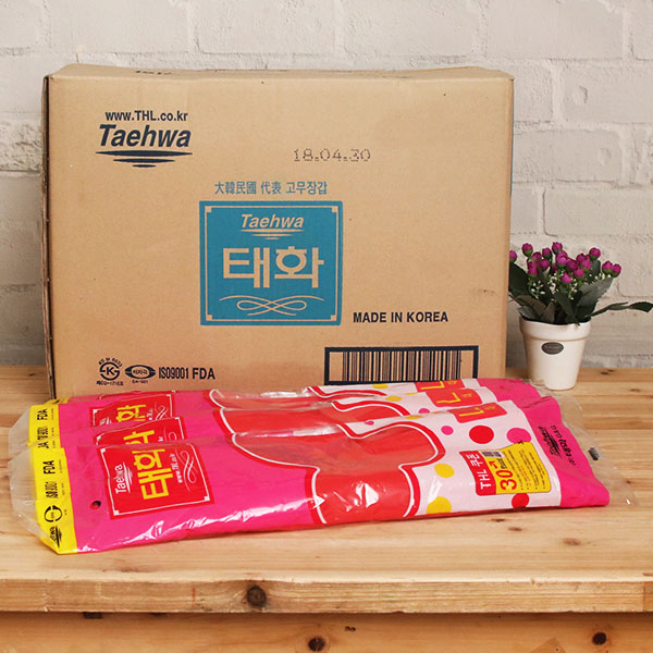 (BOX)태화고무장갑(L 대)_레드_100켤레