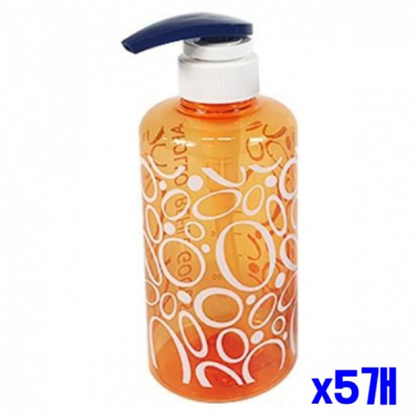컬러 리필 펌프용기 500ml-색상랜덤 x5개