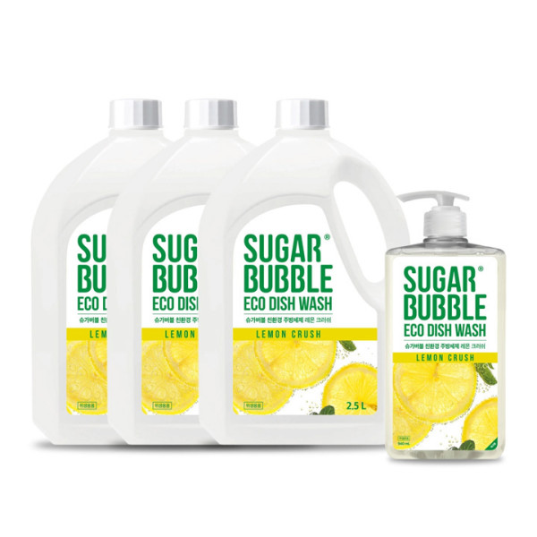 슈가버블 주방세제 940ml + 리필 2.5L x 3통