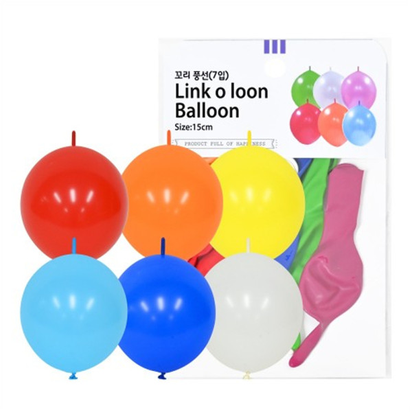 (PC) 15cm 꼬리풍선 (7입)
