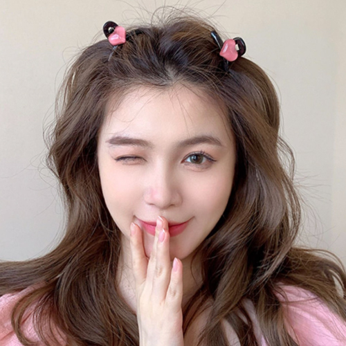 러블리 하트 미니 집게핀 2개세트