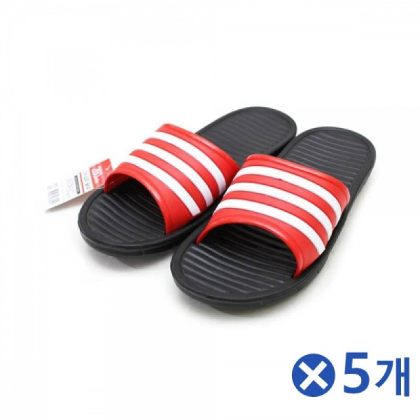 EVA 삼선슬리퍼(레드) 실내화 사무실슬리퍼 5켤레
