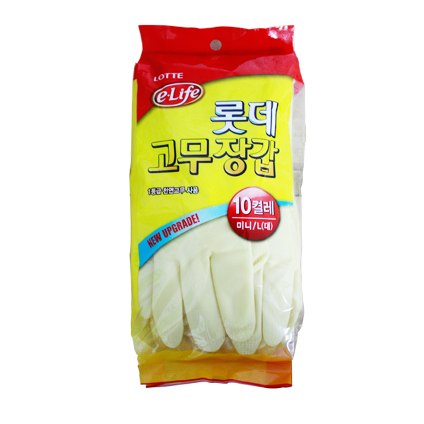 롯데고무장갑(미니_대)10켤레-아이보리