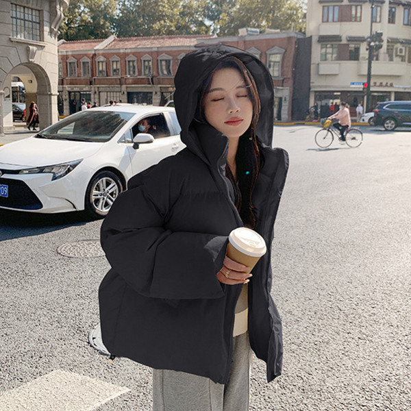 MFNC040144 - 여성 후드 하이넥 숏 패딩 점퍼