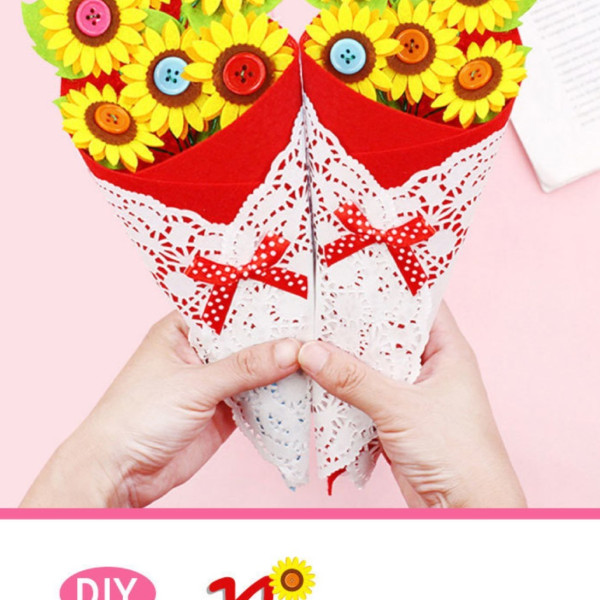 DIY 단추 꽃다발 만들기