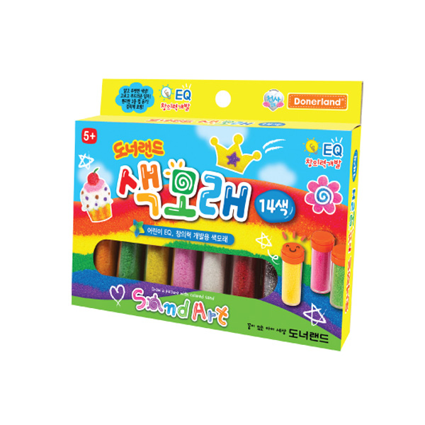 촉감놀이 개발놀이 색모래 14색 세트 모래놀이