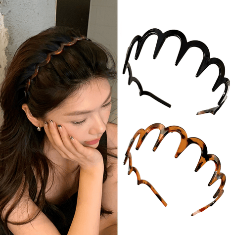 볼륨 웨이브 머리띠 유연한 머리눌림없는 세안 헤어밴드 머리정리