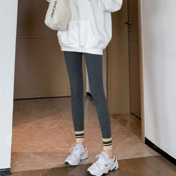 데일리 골지 기모 캐주얼 레깅스 차콜
