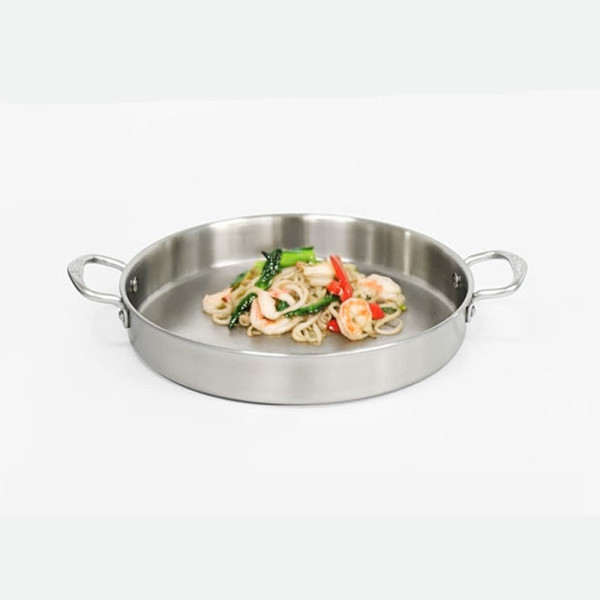 인덕션겸용 원형 스텐 통삼중 닭갈비팬 볶음팬 30cm 구이팬