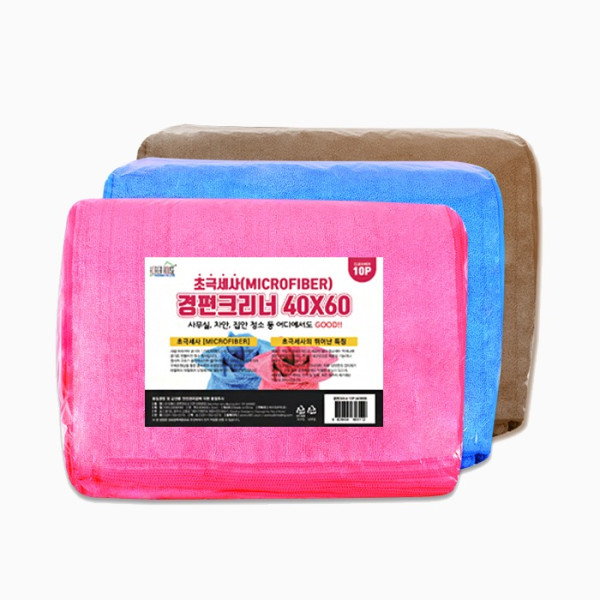 초극세사 경편크리너 블루 40x60 10P